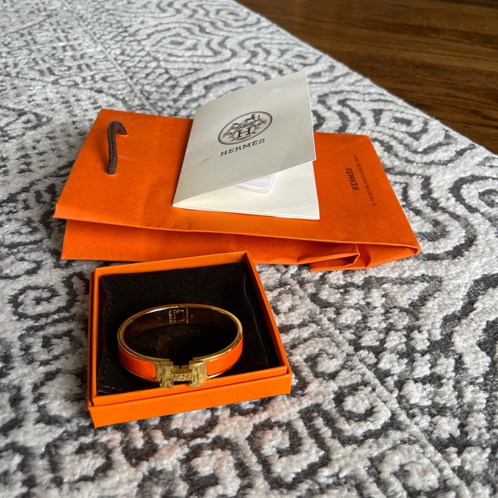 Hermes clic H bracelet (never worn)